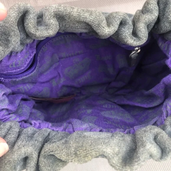 Juicy Couture Vintage 2002 Gray and Pink Velour Bag - Picture 14 of 16